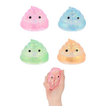 CACA SQUEEZE - CON GEL DE AZ&Uacute;CAR Y PURPURINA - COLORES MIXTOS - EN EXPOSITOR (12 uds.)