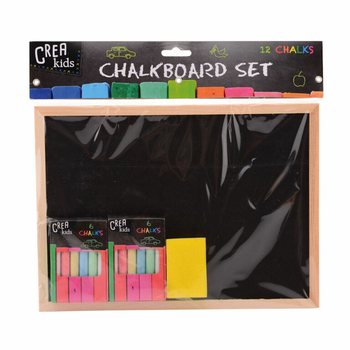 Set de Pizarra CREA KIDS 29x21CM con Tizas y Esponja (12 uds.)