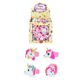Anillos Infantiles Modelo Unicornio en Expositor (156 uds)