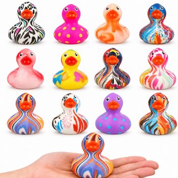 PATITOS DE GOMA COLORIDOS MIX - 5,6x5x5,7 cm (12 uds.)