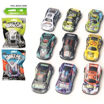 Coches de Carreras de Metal Pull Back en Bolsa de Regalo (24 uds.)