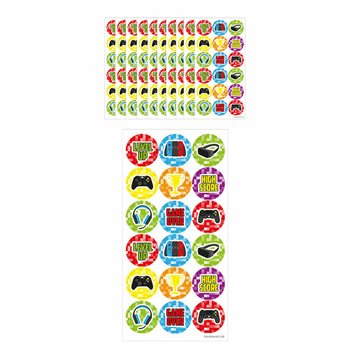 Pegatinas Gamer Fun - 10 Hojas de 18 Pegatinas