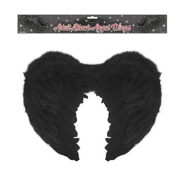 Alas de ángel de plumas para adultos - Color: Negro (12 uds.)