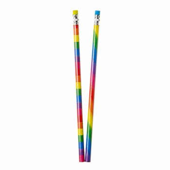 Lápices de Colores Arcoíris con Goma (12 uds.) - Mayorista