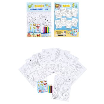 GRAN SET DE COLOREAR - MODELO: SEA LIFE - Dim 22x30x1 CM (12 uds.)