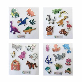 Pegatinas de Purpurina - Modelo: Mix de Animales (100 uds.)