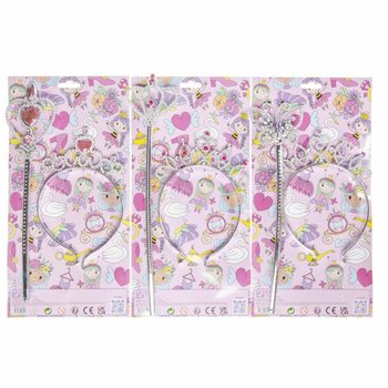 VARITA DE PRINCESA + TIARA EN CARTÓN (12 uds.)