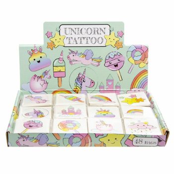 Tatuajes Temporales de Unicornio - Packs de 12 (Expositor de 48 uds.)