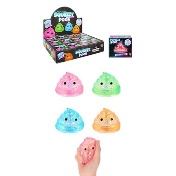 CACA SQUEEZE - CON GEL DE AZ&Uacute;CAR Y PURPURINA - COLORES MIXTOS - EN EXPOSITOR (12 uds.)