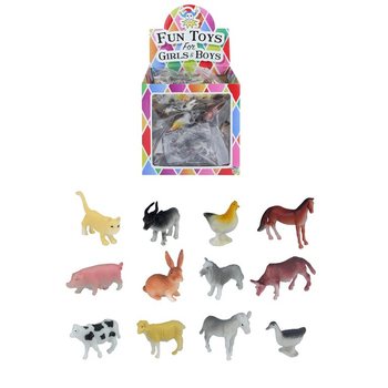 Juguetes de T&oacute;mbola Animales de Granja en Expositor (84 uds.)