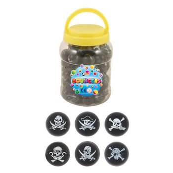 PELOTAS SALTARINAS PIRATA &Oslash;3.3 CM EN BOTE (72 ud.)
