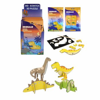 Puzzles de Dinosaurios 3D SCRATCH - Expositor (18 unidades)