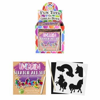 ECO FRIENDLY - Papel de Rascar M&aacute;gico Unicornio en Display (108 ud.)