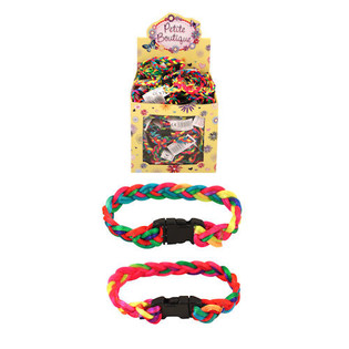PULSERAS TRENZADAS NEÓN PARA NIÑOS EN EXPOSITOR (144 uds.)