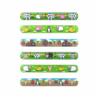Pulsera de bofetada – Animales de la granja (120 uds.)